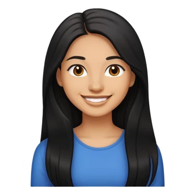 Mujer dentista de piel morena clara con cabello negro largo sonriente  sticker