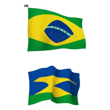 Brazil national flag + Ecuador national flag  sticker