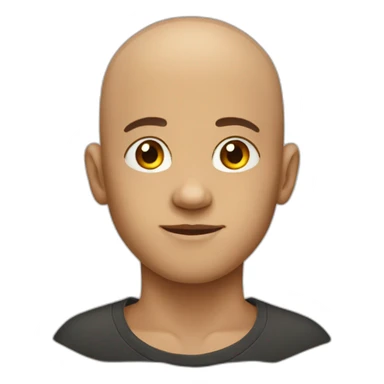 young men with no hair sticker