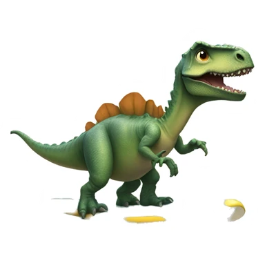 dinosaur wearing tutu riding surfboard  sticker
