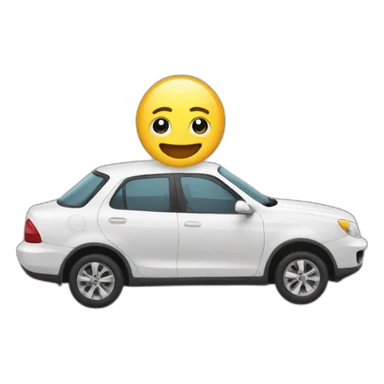 Chat sur un voiture volante sticker