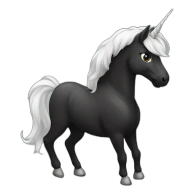 licorn in black hoodie sticker