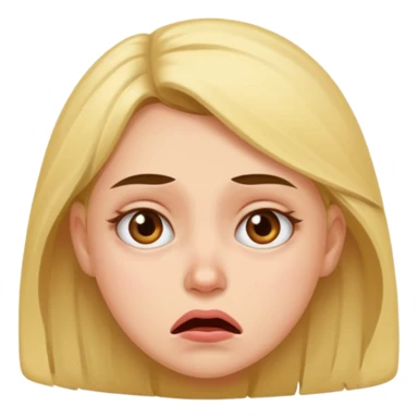 A girl making a face of disgust eww sticker