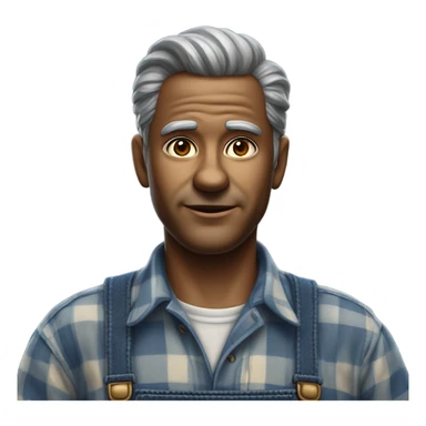 photorealistic blue collar worker 1950s sticker