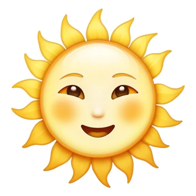 Cinematic Realistic Sunshine Emoji, Warm and golden, with soft rays of light streaming down from a bright, glowing sun. The golden hue bathes the world in warmth, uplifting the spirit and bringing a sense of joy and radiance. Soft glowing outline, capturing the essence of happiness, warmth, and light in a beautiful sunny day! sticker