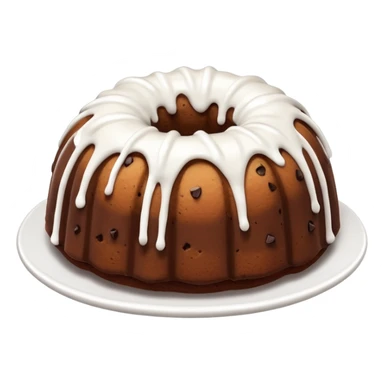 Mini chocolate chip Bundt cake with whip cream ontop sticker
