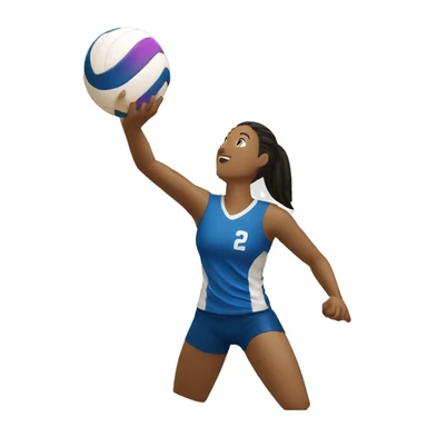 create a volleyball player spiking a volleyball sticker