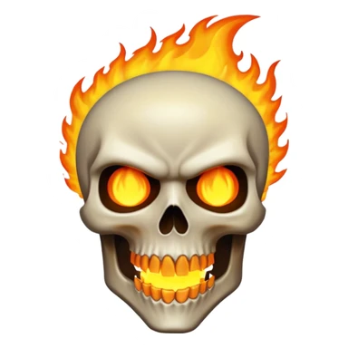Ghost rider on fire sticker