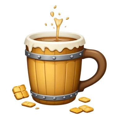 medieval cup spilled ale sticker