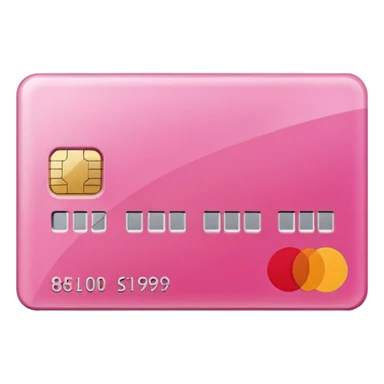 pink credit card sticker