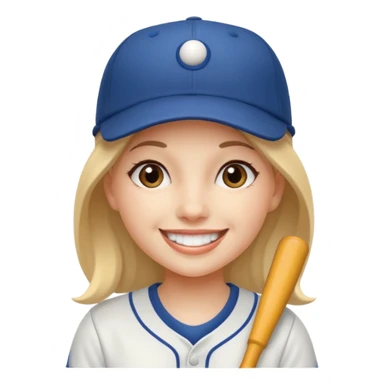 baseball hat girl sticker