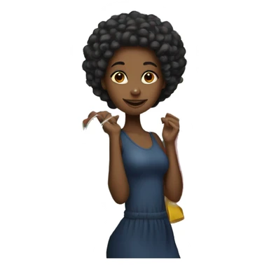 black girl with shopping bags sticker