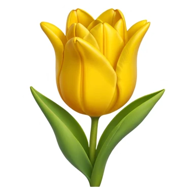 Emoji de tulipán amarillo sticker