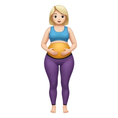femme belly stuffing legging sticker