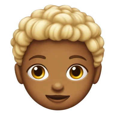 Bebe con chupete con coletas sticker