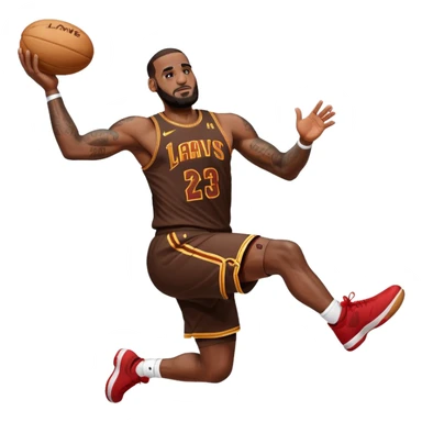 Make LeBron dunking a potato  sticker