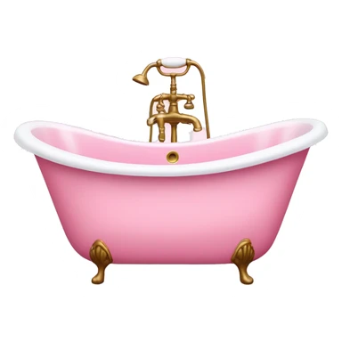 large pink fancy bath tub sticker