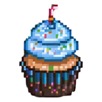 Cupcake with sprinkles sticker