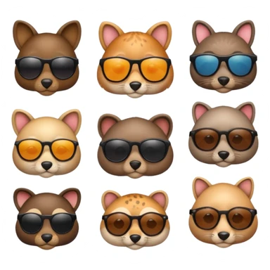 a sunglasses animals sticker