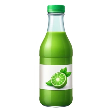 Bottled green juice sticker