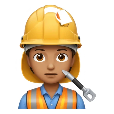 motivational cool looking emoji that fits the phrase "jobs never finished" sticker