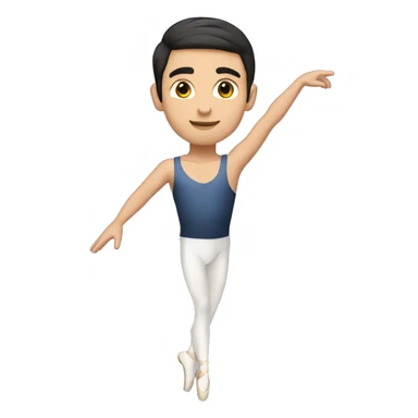 ballet dancer pose male caucasian dark hair sticker