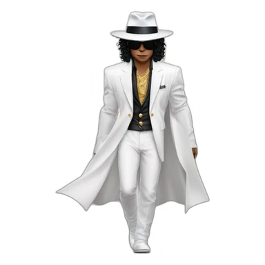 The super saiyan god dressed like Michael Jackson's iconic Smooth Criminal wear sticker