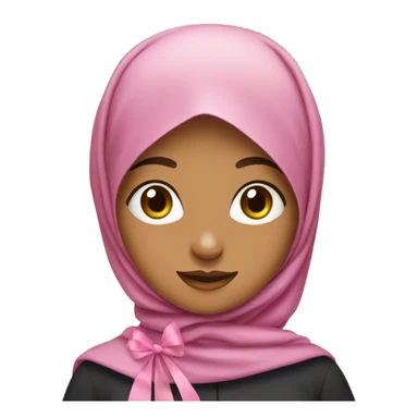 hijab girl with ribbon  sticker
