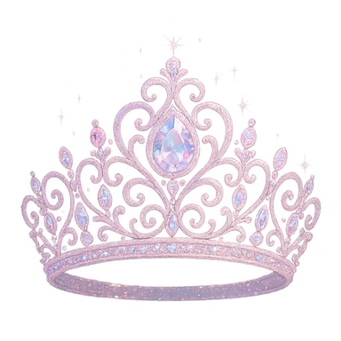 sparkling girly tiara, radiant and dreamy sticker