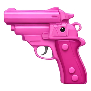 pink pistol with  pink bow sticker