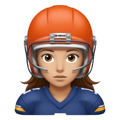 Long Haired Football Players, Female player sticker