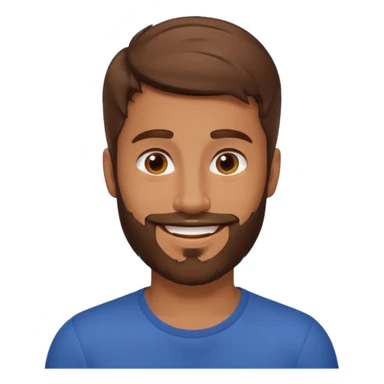 27 year old man, brown hair, beard sticker