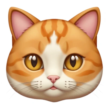 calico cat with cute slim face, small head, hazel eyes, and short but chubby body sticker