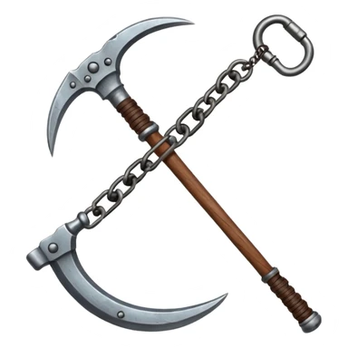 make japan weapon named "kusarigama" sticker