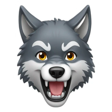 female wolf growling sticker