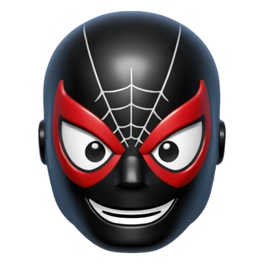 Spiderman Lego head full black not red sticker