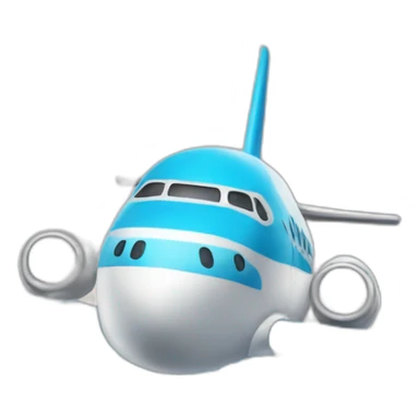 Airplane with icicles sticker