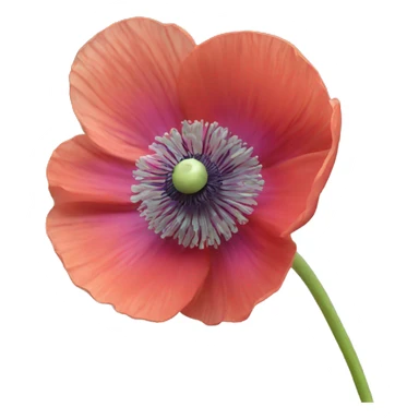 Poppy anemone sticker