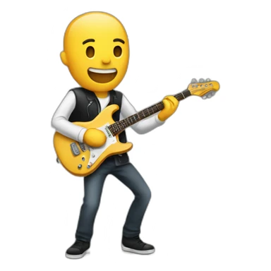 Guitarist playing sticker