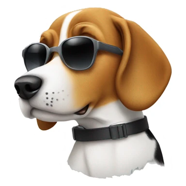 Beagle dog with sunglasses sticker