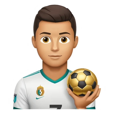 cr7 avec une ballon d'or sticker