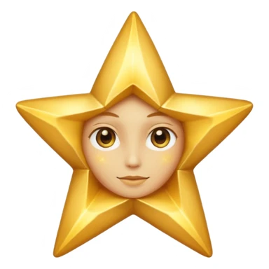 Real star with a body sticker