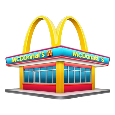 Neon McDonald’s restaurant  sticker