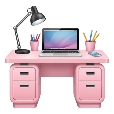 Light pink work desk sticker