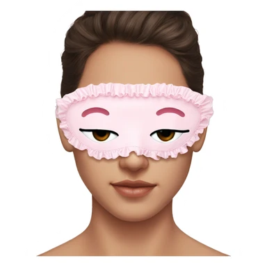 Light pink Frilly eye sleep mask sticker