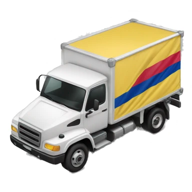 camion de envio con la bandera de colombia sticker