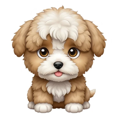 Maltipoo puppy cute face sticker