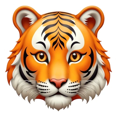 Vintage circus tiger with filigree sticker