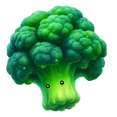 Sparkling glittering galactic nebula broccoli sticker