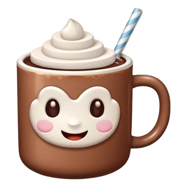 white mug of hot chocolate sticker